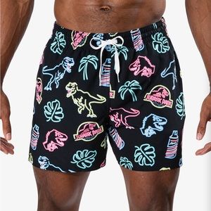 NWT chubbies x Jurassic Park Classic Swim Shorts, The Roaring Times, Men’s 2XL